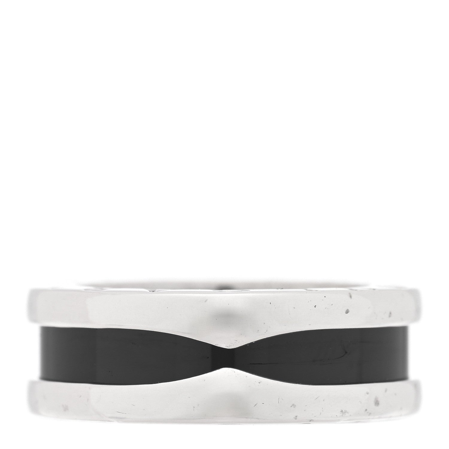 Bulgari Sterling Silver Ceramic Save The Children One-Band Ring 47 4 3 of 6
