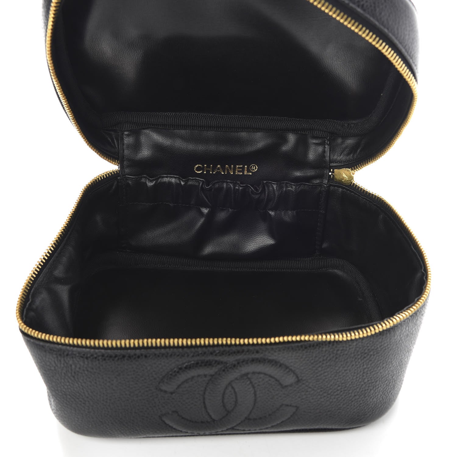 Chanel Caviar Vanity Cosmetic Case Black 5 of 9