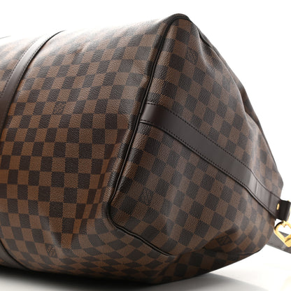 Louis Vuitton Damier Ebene Keepall Bandouliere 55 12 of 14