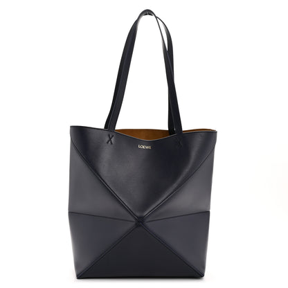 Loewe Shiny Calfskin Medium Puzzle Fold Tote Marine 1 of 10