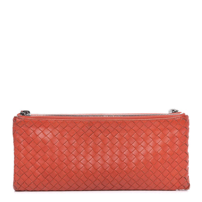 Bottega Veneta Nappa Intrecciato Double Zip Clutch Geranium 1 of 12