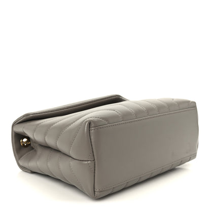 Saint Laurent Calfskin Y Quilted Monogram Small Loulou Chain Satchel Taupe 4 of 11