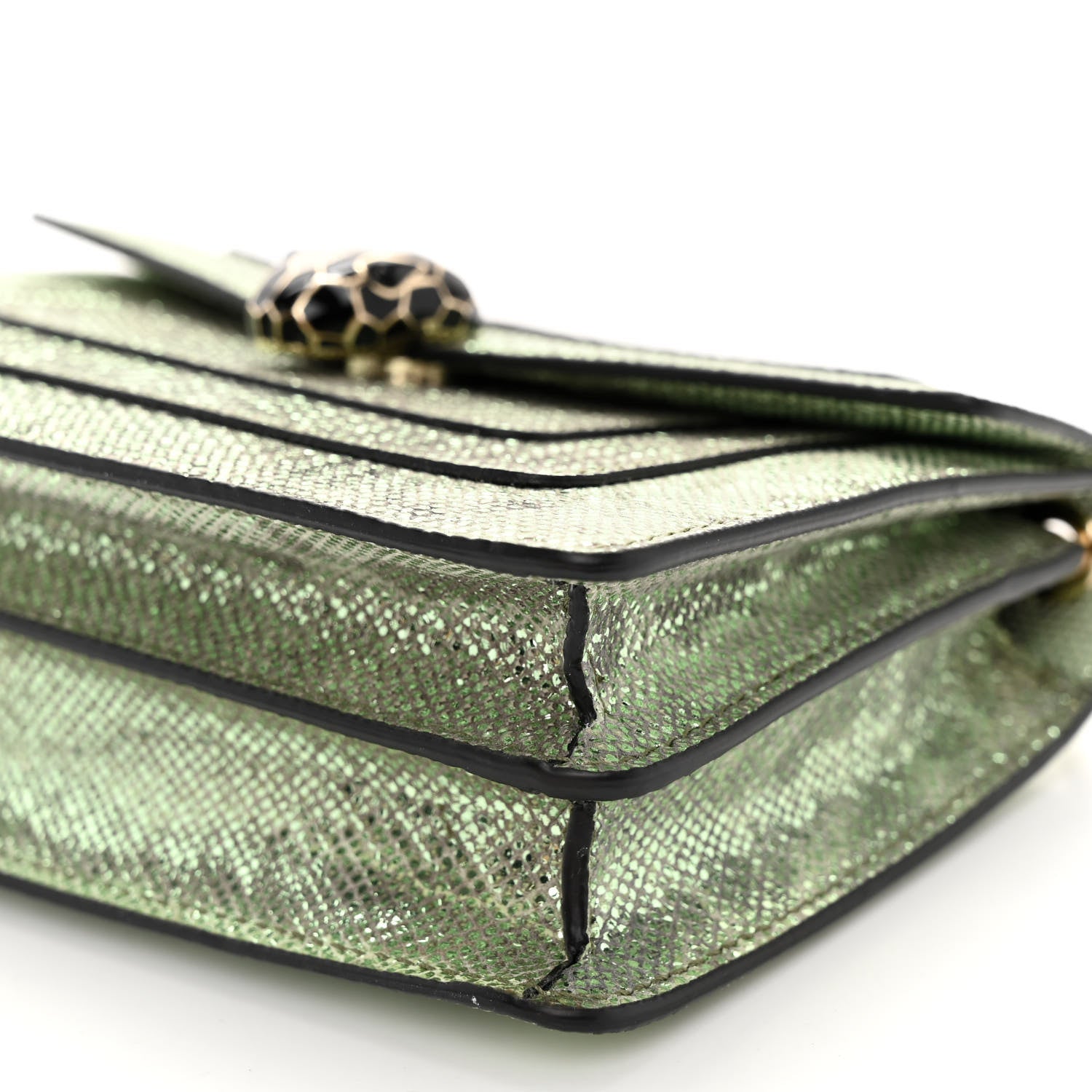 Bulgari Metallic Karung Serpenti Forever Crossbody Mint 9 of 9