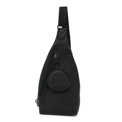 Louis Vuitton Calfskin Shadow Monogram Duo Slingbag Black 1 of 9