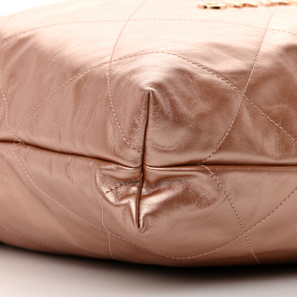 Chanel Metallic Calfskin Quilted Chanel 22 Pink 10 of 14