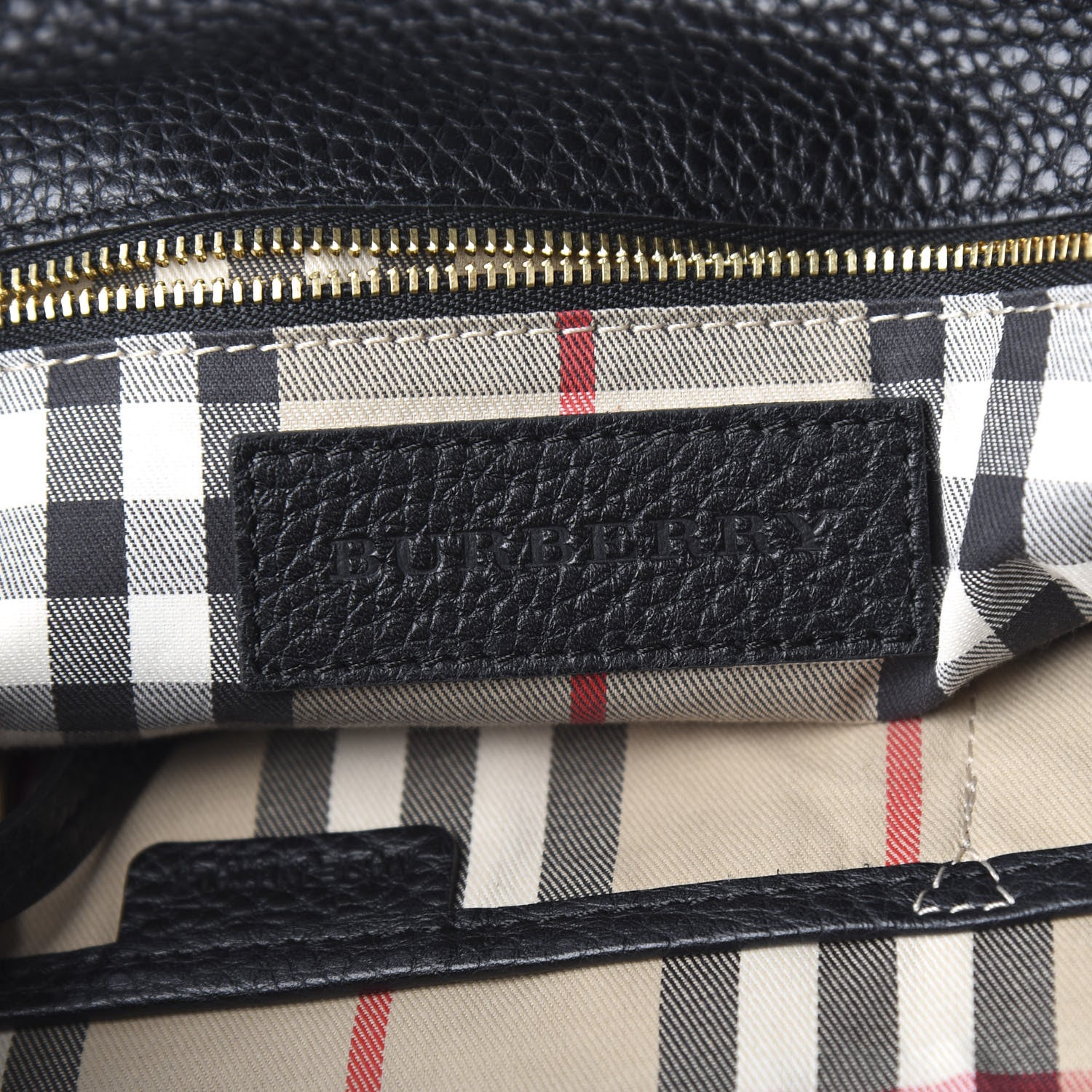 Burberry Grainy Calfskin Medium Cale Hobo Black 6 of 9