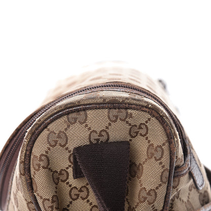 Gucci Monogram Natural Pigskin Large Diaper Bag Beige Ebony Cocoa Dark Chocolate 17 of 32