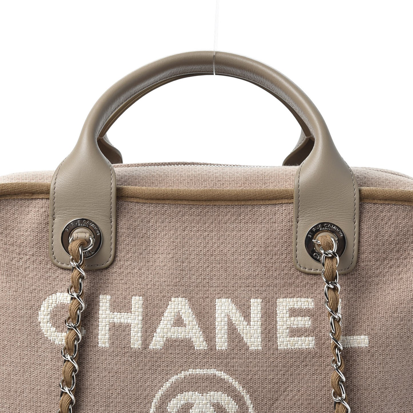 Denim Deauville Bowling Bag Beige