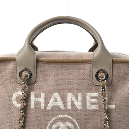 Chanel Denim Deauville Bowling Bag Beige 9 of 9