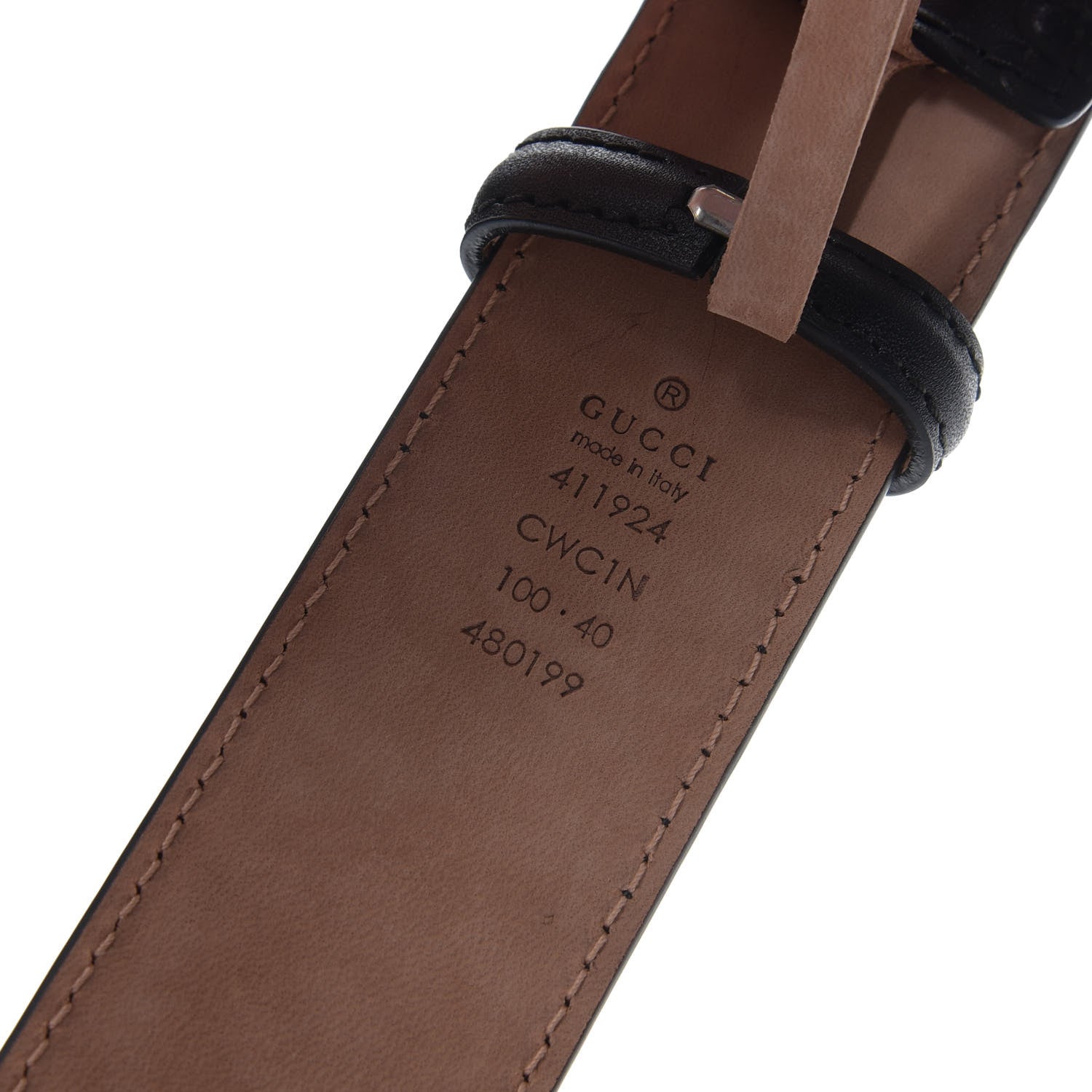 Gucci Guccissima Signature Interlocking G 40mm Belt 100 40 Black 3 of 7