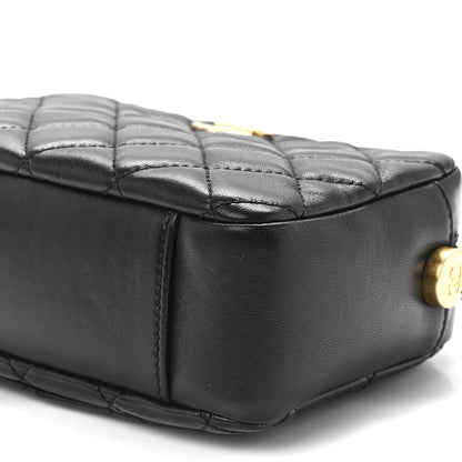 Chanel Lambskin Quilted CC Pearl Crush Camera Case Black 11 of 12