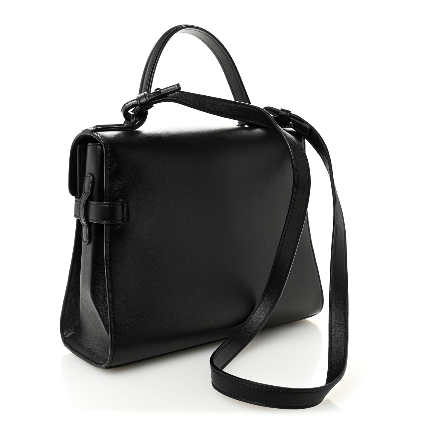 Calfskin MM Tempete Satchel Black