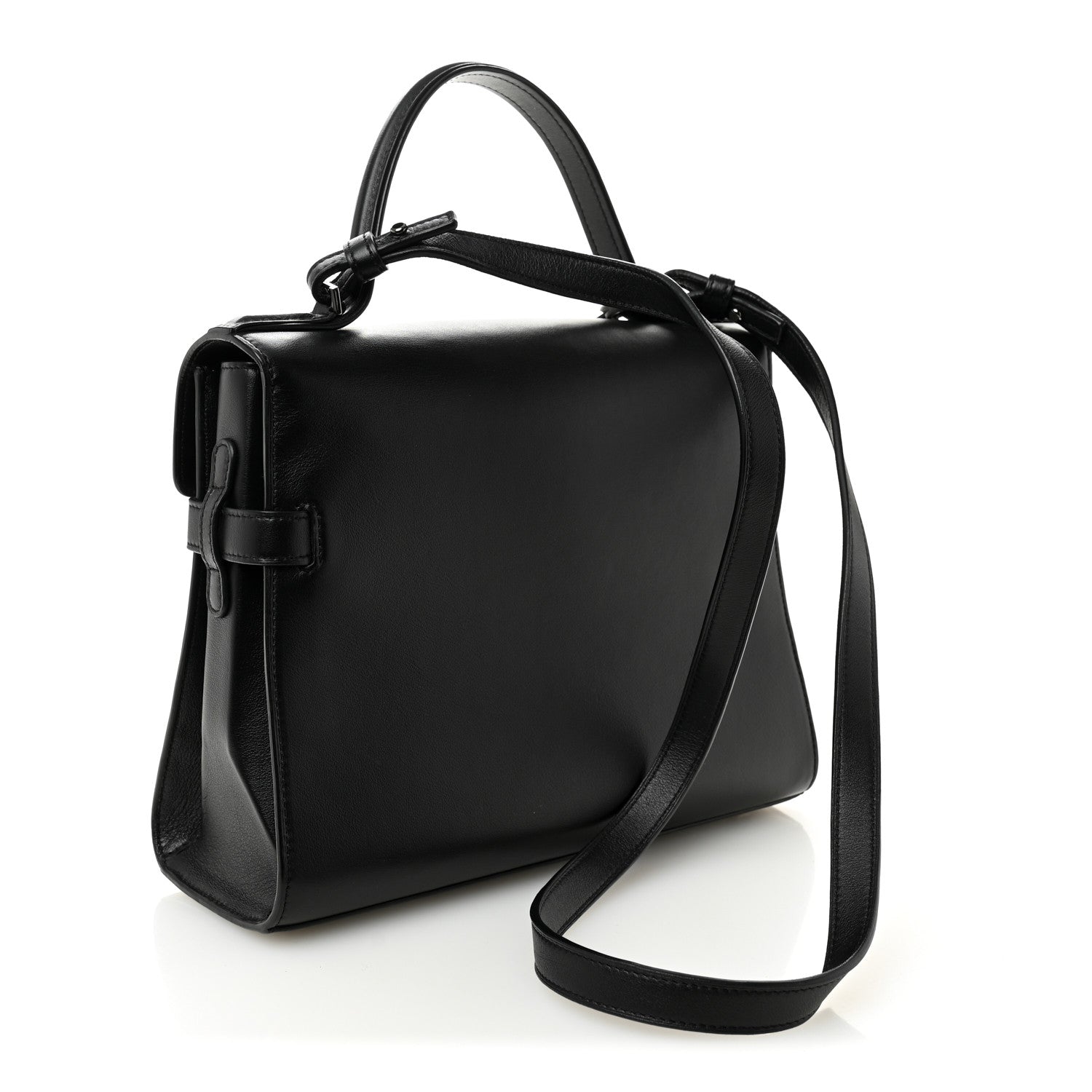 Delvaux Calfskin MM Tempete Satchel Black 3 of 9