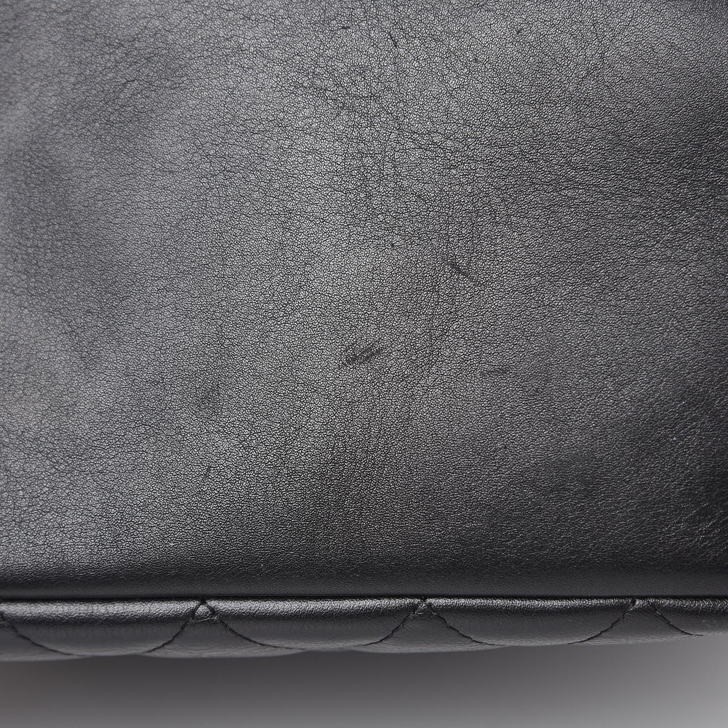 Calfskin Quilted Medium Cambon Tote Black White