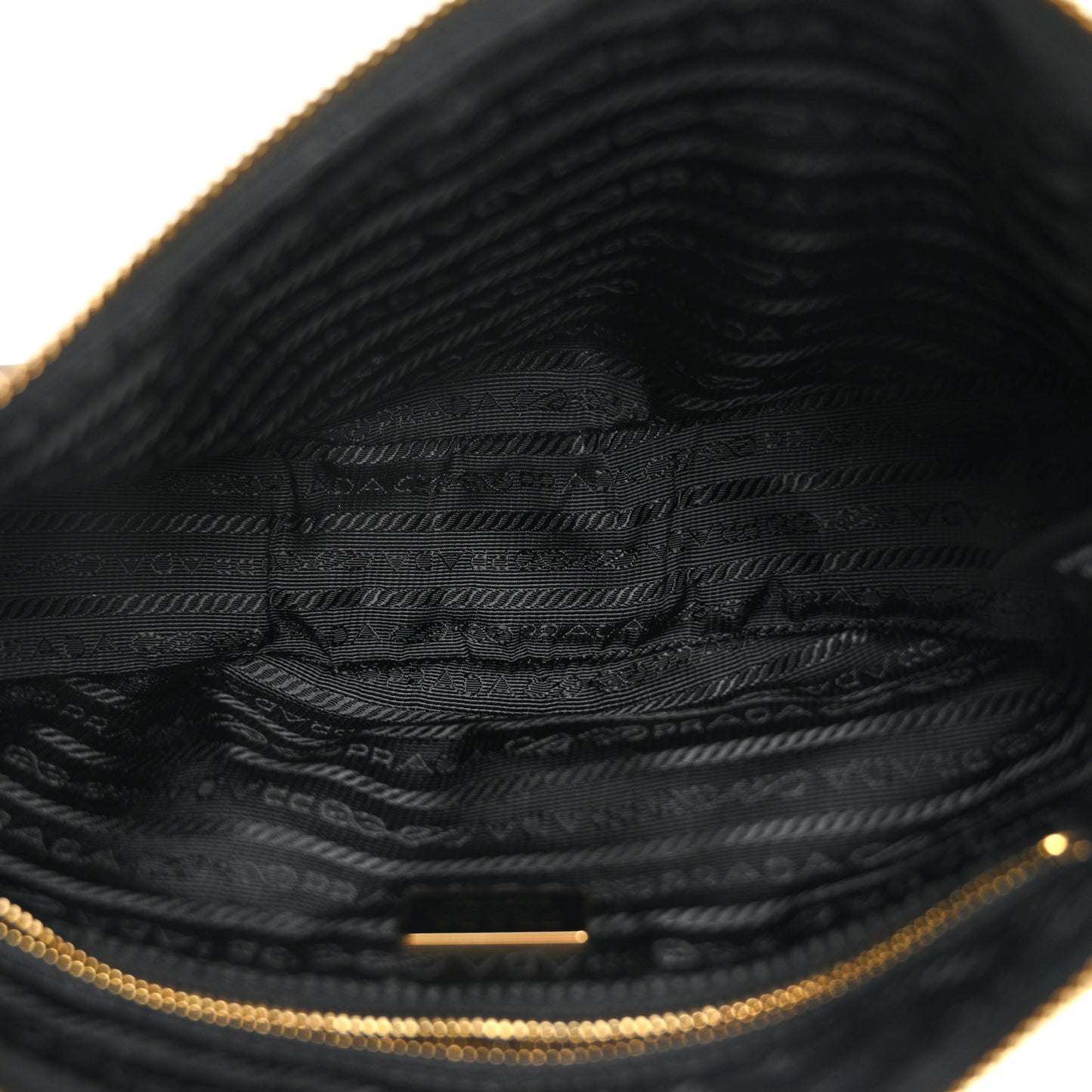 Re-Nylon Saffiano Demi-lune Shoulder Bag Black