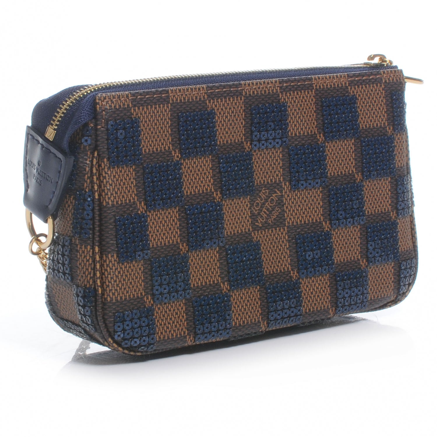 Louis Vuitton Damier Paillettes Mini Pochette Blue 3 of 8