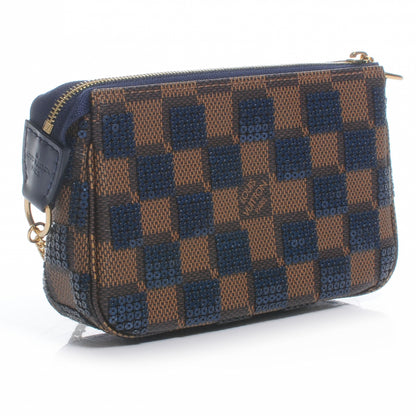 Louis Vuitton Damier Paillettes Mini Pochette Blue 3 of 8