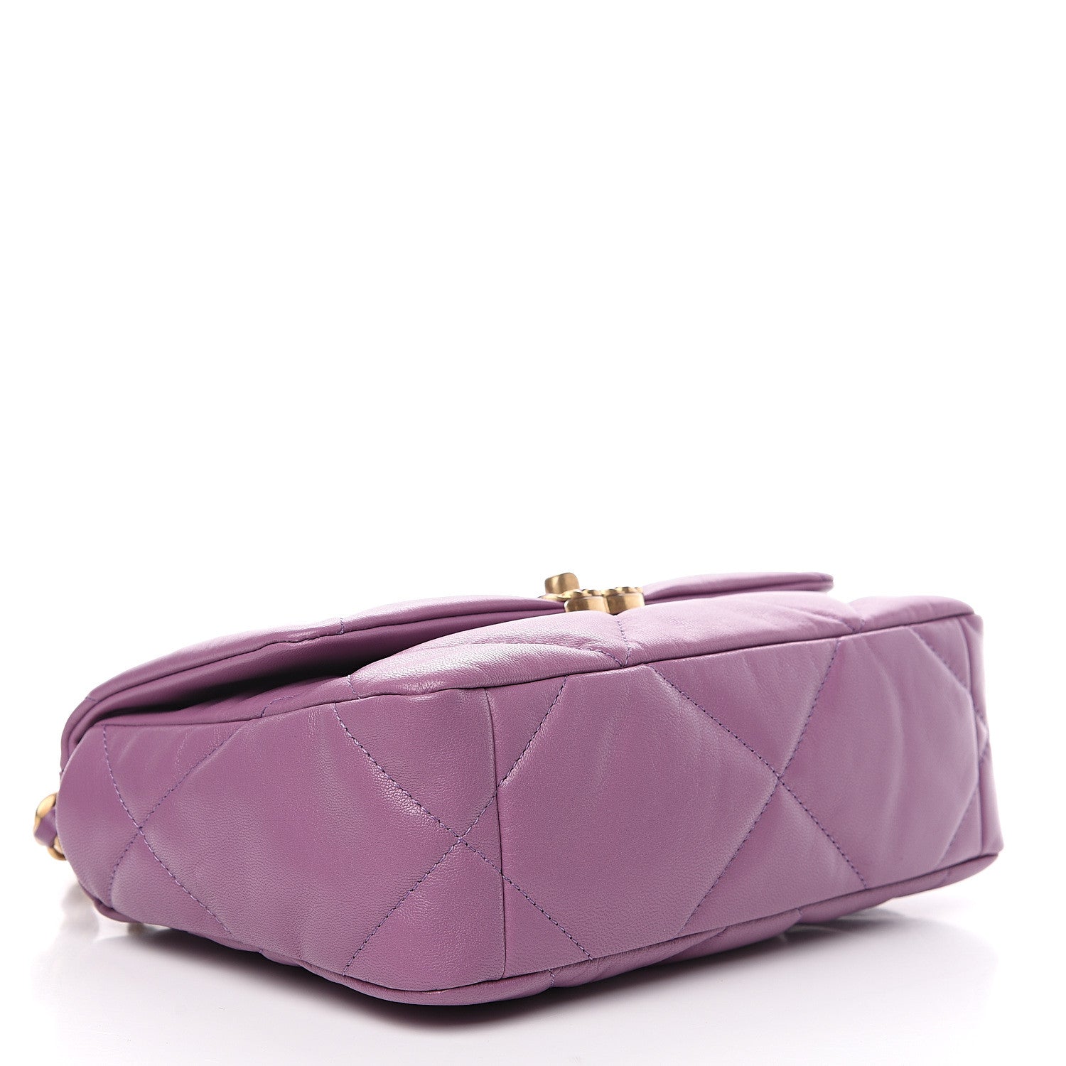 Chanel Goatskin Quilted Medium 19 Flap Violet Purple 3 of 10