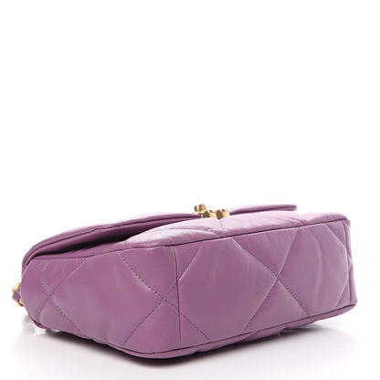 Chanel Goatskin Quilted Medium 19 Flap Violet Purple 3 of 10