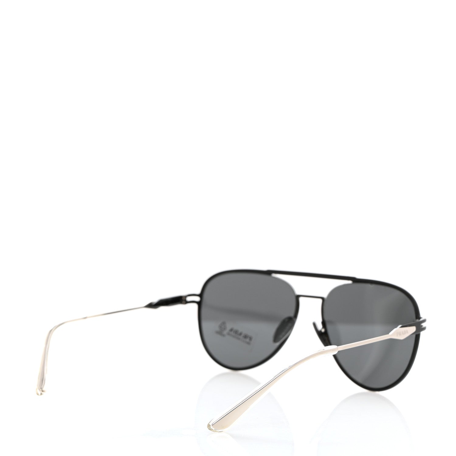 Prada Aviator Sunglasses SPR 54Z Slate Gray Black 4 of 8
