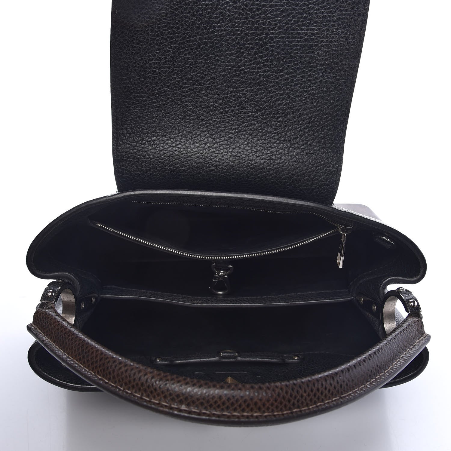 Louis Vuitton Taurillon Watersnake Capucines PM Black 5 of 8