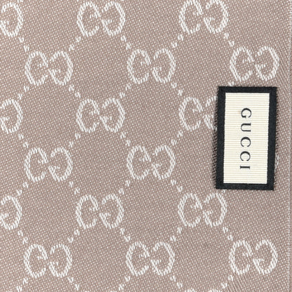 Gucci Wool GG Monogram HalfGG Fringe Scarf Ivory Beige 4 of 4