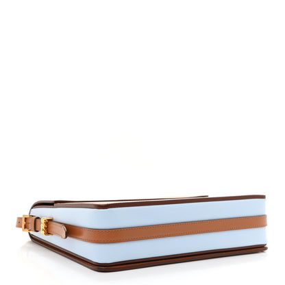 Burberry Calfskin Two Tone Large Grace Bag Nutmeg Pale Blue 4 of 8