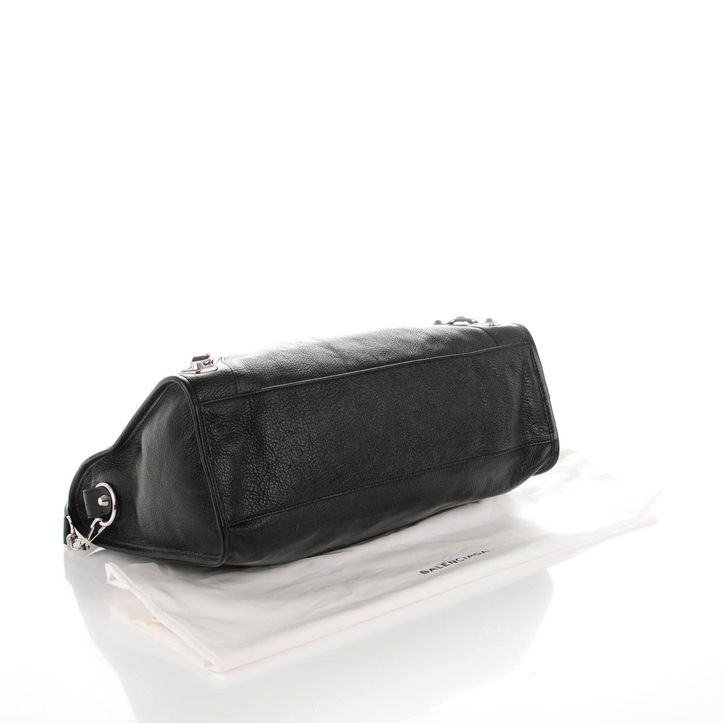 Chevre Silver Metallic Edge Hardware City Black