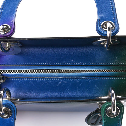 Christian Dior Box Calfskin Gradient Medium Lady Dior Purple Blue Green 13 of 20