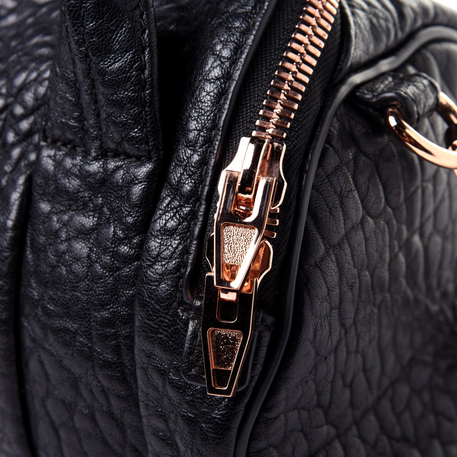 Alexander Wang Pebbled Lambskin Mini Rockie Black Rose Gold Hardware 11 of 11