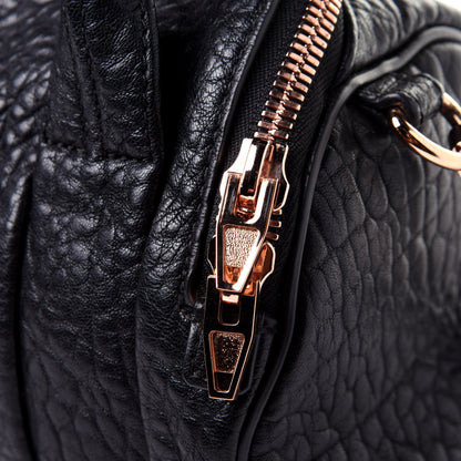 Alexander Wang Pebbled Lambskin Mini Rockie Black Rose Gold Hardware 11 of 11