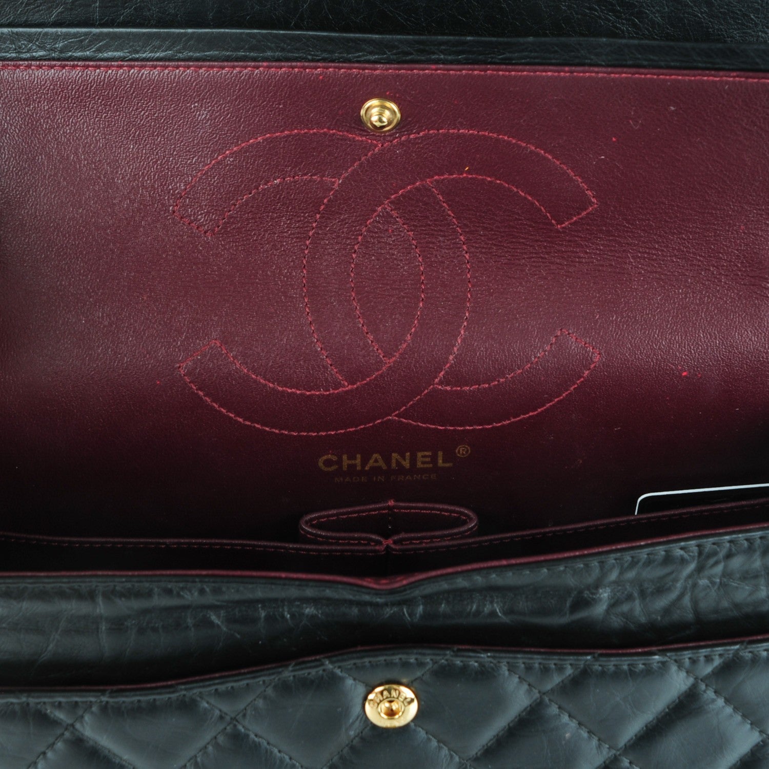 Chanel Aged Calfskin Quilted 2.55 Reissue 226 Flap Black 7 of 8