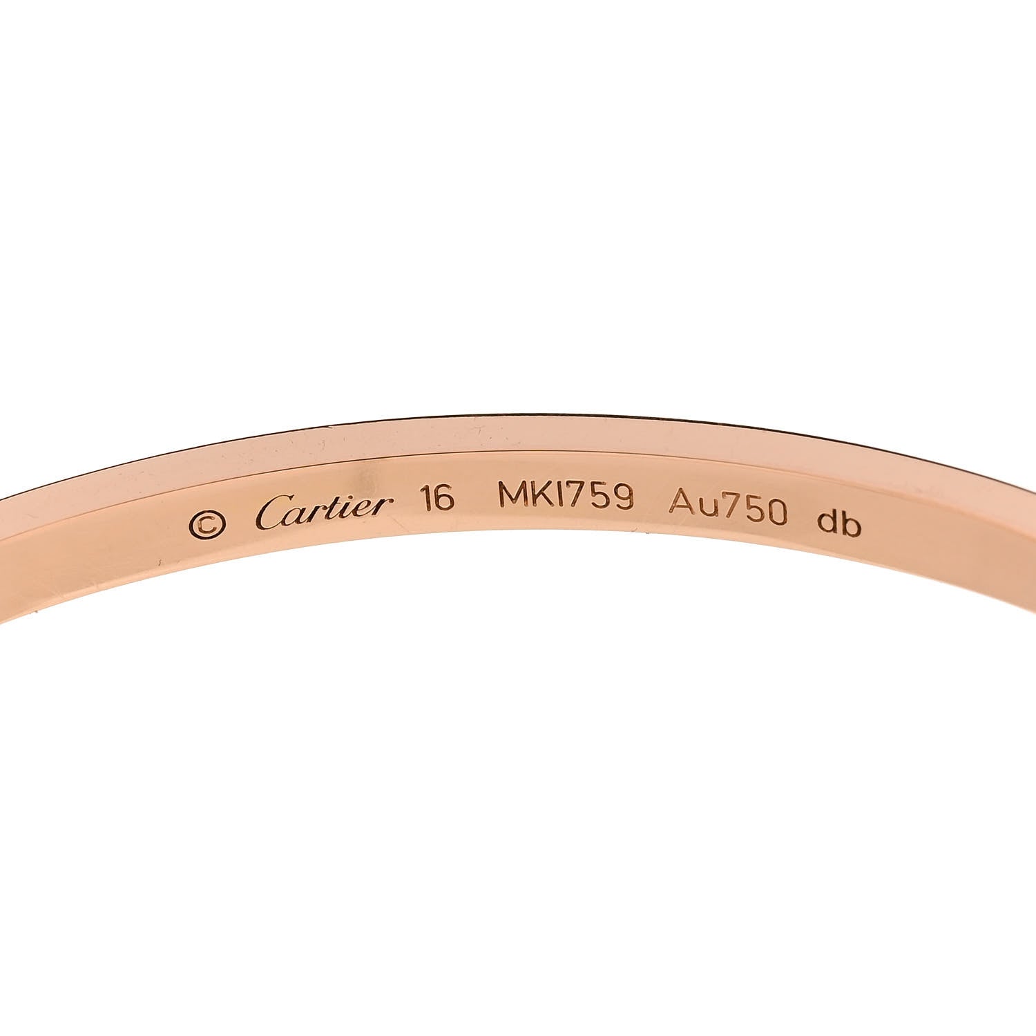 Cartier 18K Pink Gold Small LOVE Bracelet 16 6 of 7
