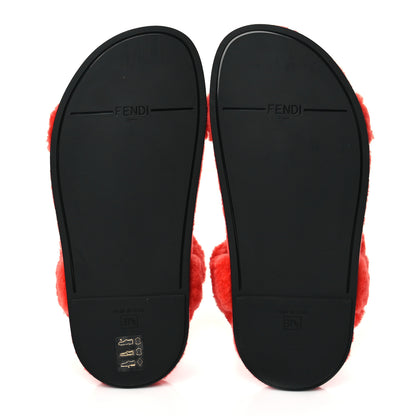 Fendi Shearling FF Fendi Feel Sandals 37.5 Georgia Georgia Scuro 4 of 8
