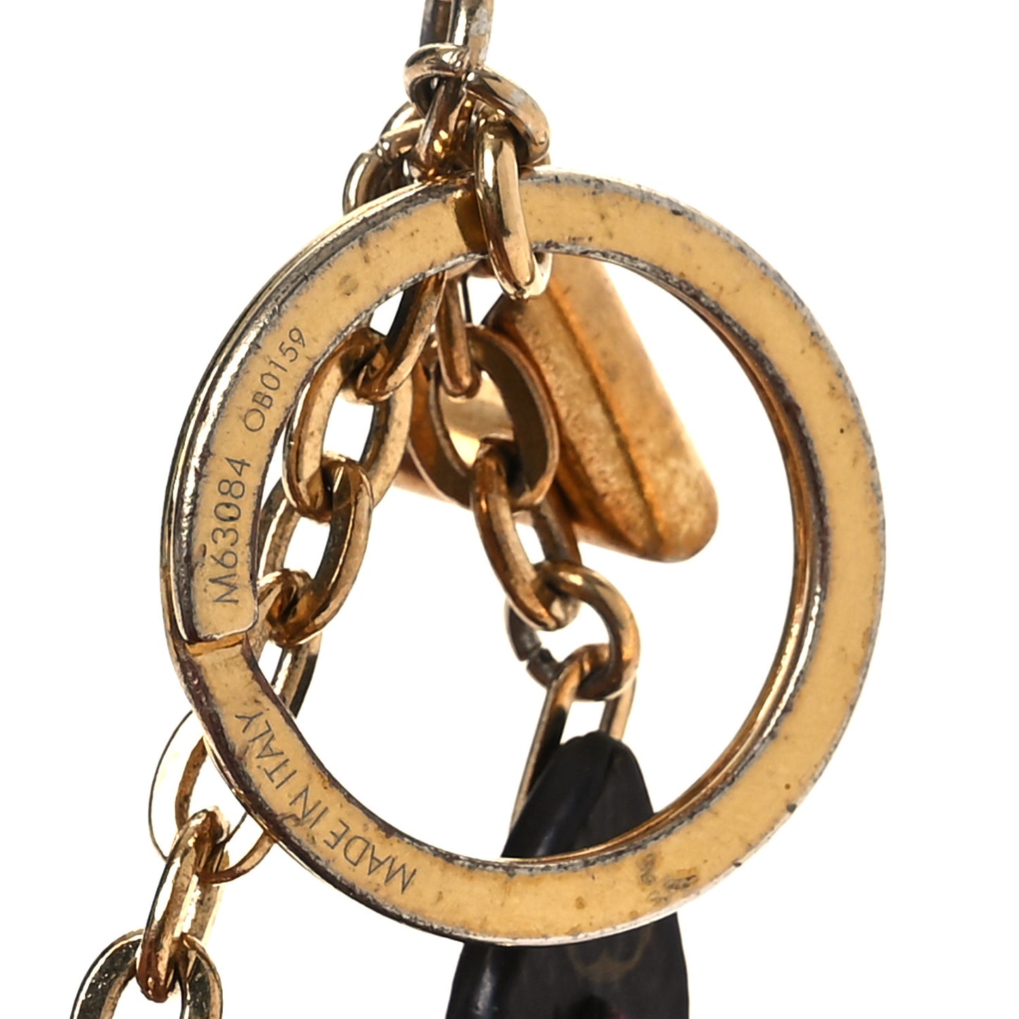 Monogram Blooming Flowers Bag Charm Key Holder Brown