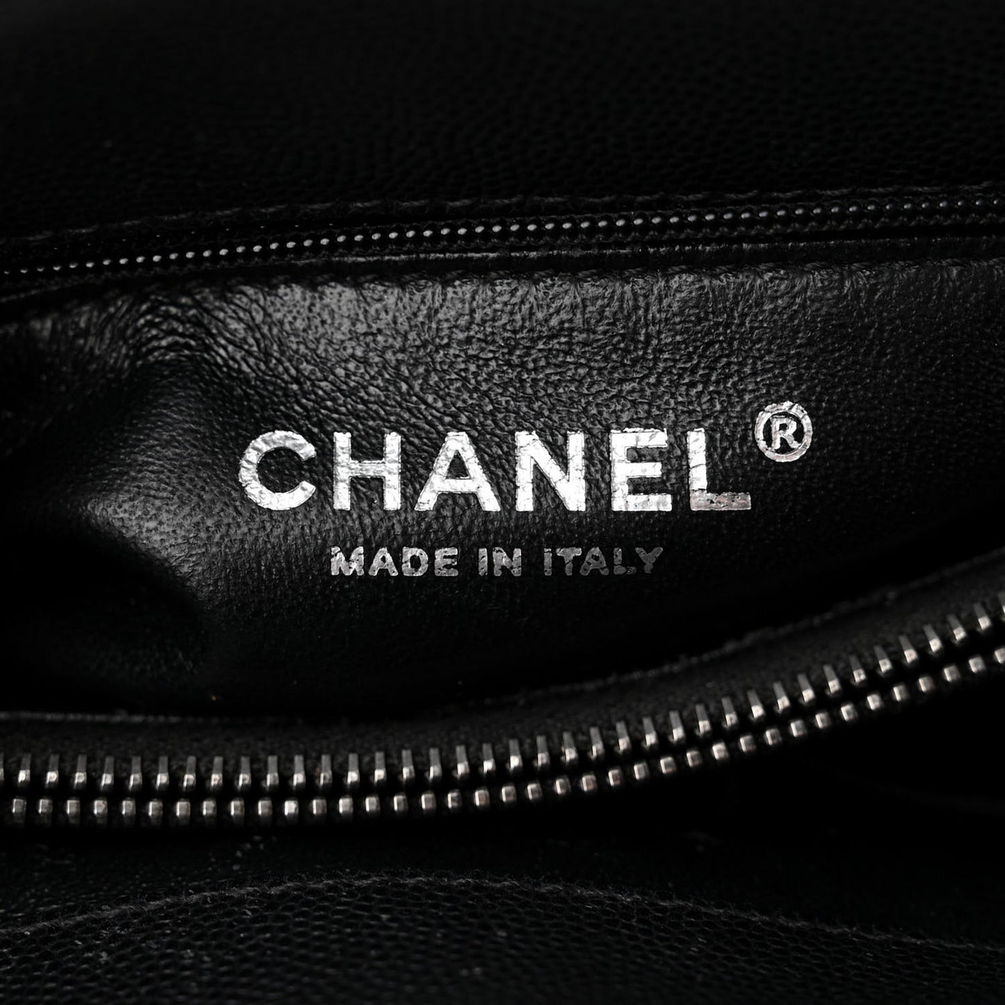 Caviar Lizard Embossed Quilted Small Coco Handle Flap Black