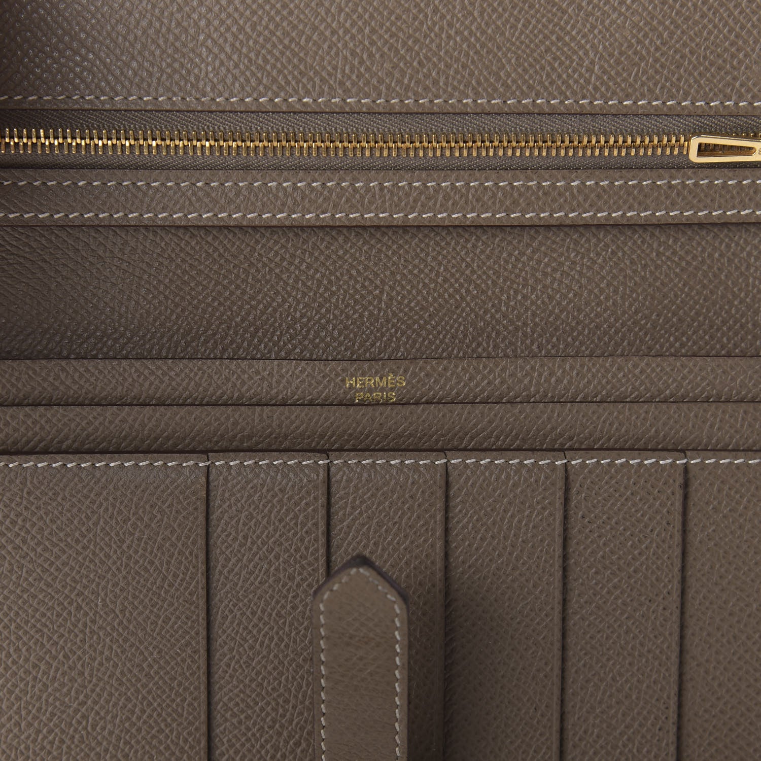 Hermes Epsom Bearn Gusset Wallet Etoupe 8 of 9
