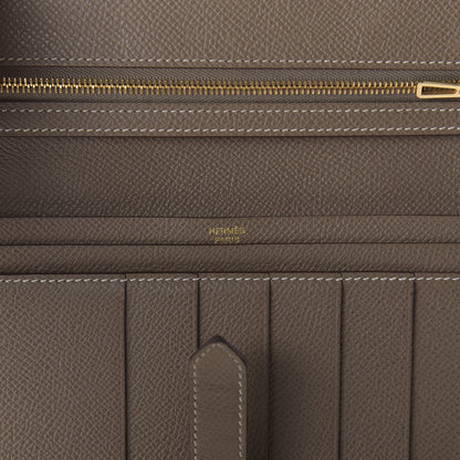 Hermes Epsom Bearn Gusset Wallet Etoupe 8 of 9