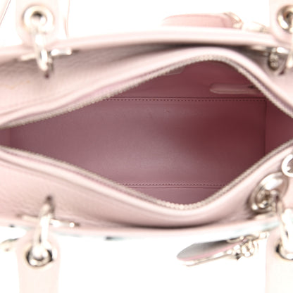 Christian Dior Deerskin Floral Printed Medium Lady Dior Pink 5 of 9