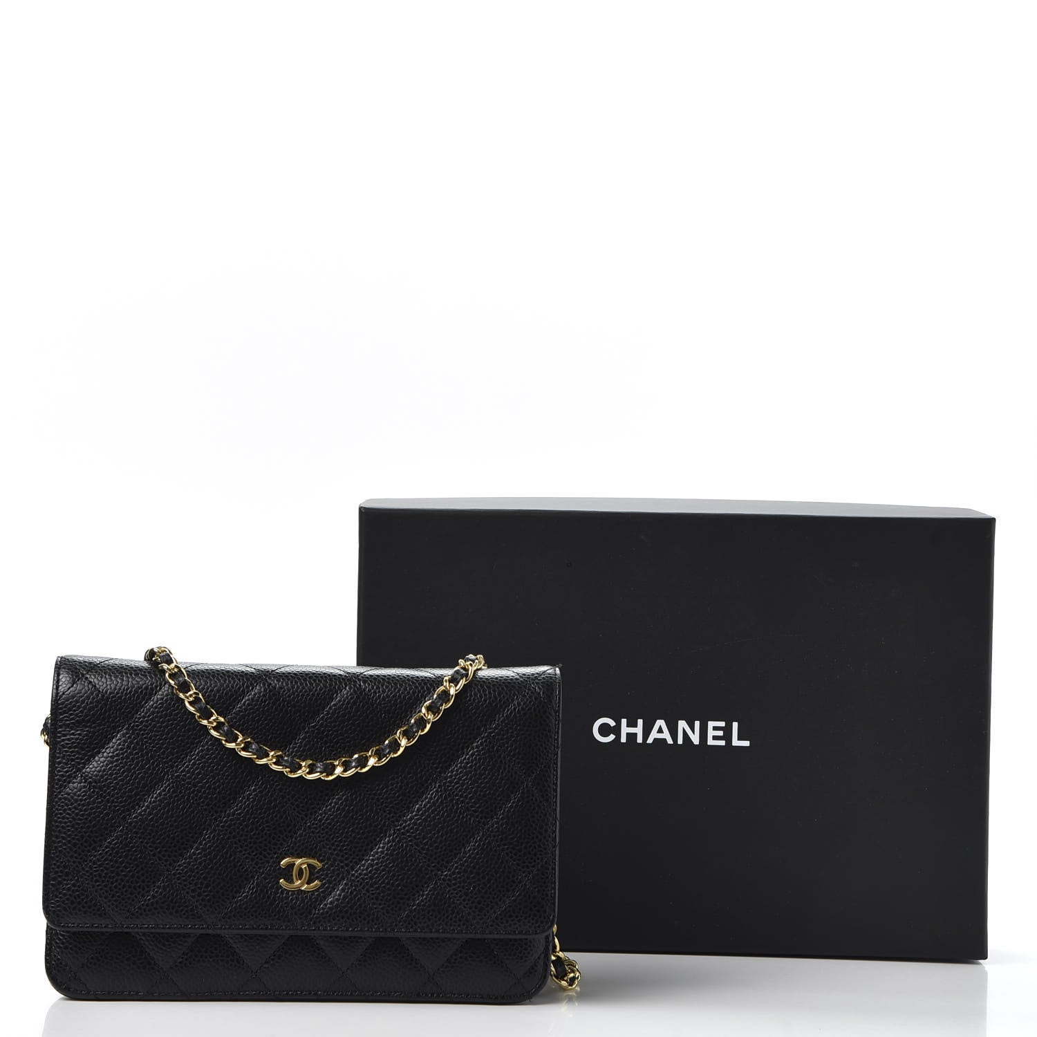 Chanel Caviar Quilted Wallet On Chain WOC Black 11 of 11
