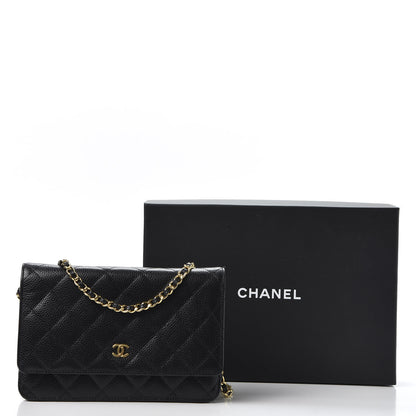 Chanel Caviar Quilted Wallet On Chain WOC Black 11 of 11