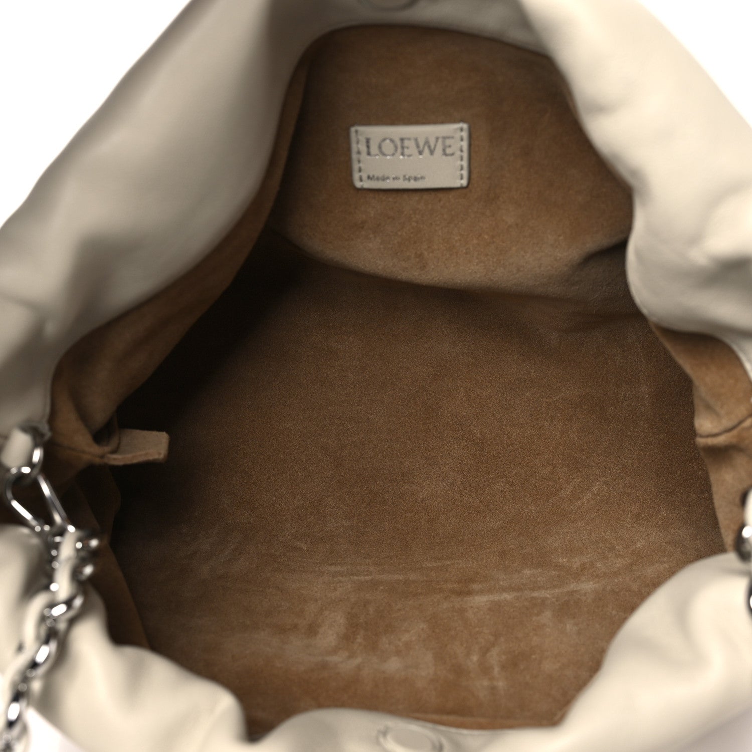 Loewe Mellow Nappa Medium Donut Chain Flamenco Knot Clutch Sea Salt 5 of 9