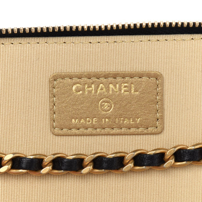 Chanel Lambskin Quilted Small Pearl Crush Vanity Case With Chain Black 6 of 9