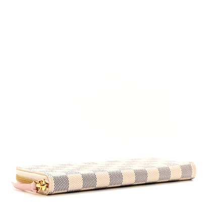 Louis Vuitton Damier Azur Clemence Wallet Rose Ballerine 4 of 7
