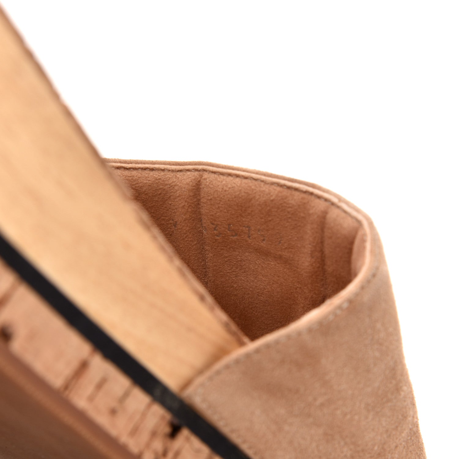 Chanel Suede Cork CC Mule Sandal 39 Beige Black 8 of 8