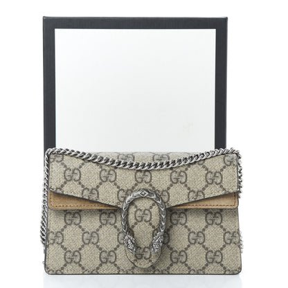 Gucci GG Supreme Monogram Super Mini Dionysus Shoulder Bag Taupe 11 of 11