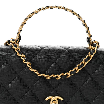 Chanel Shiny Caviar Quilted Pick Me Up Wallet On Chain WOC Black 9 of 12