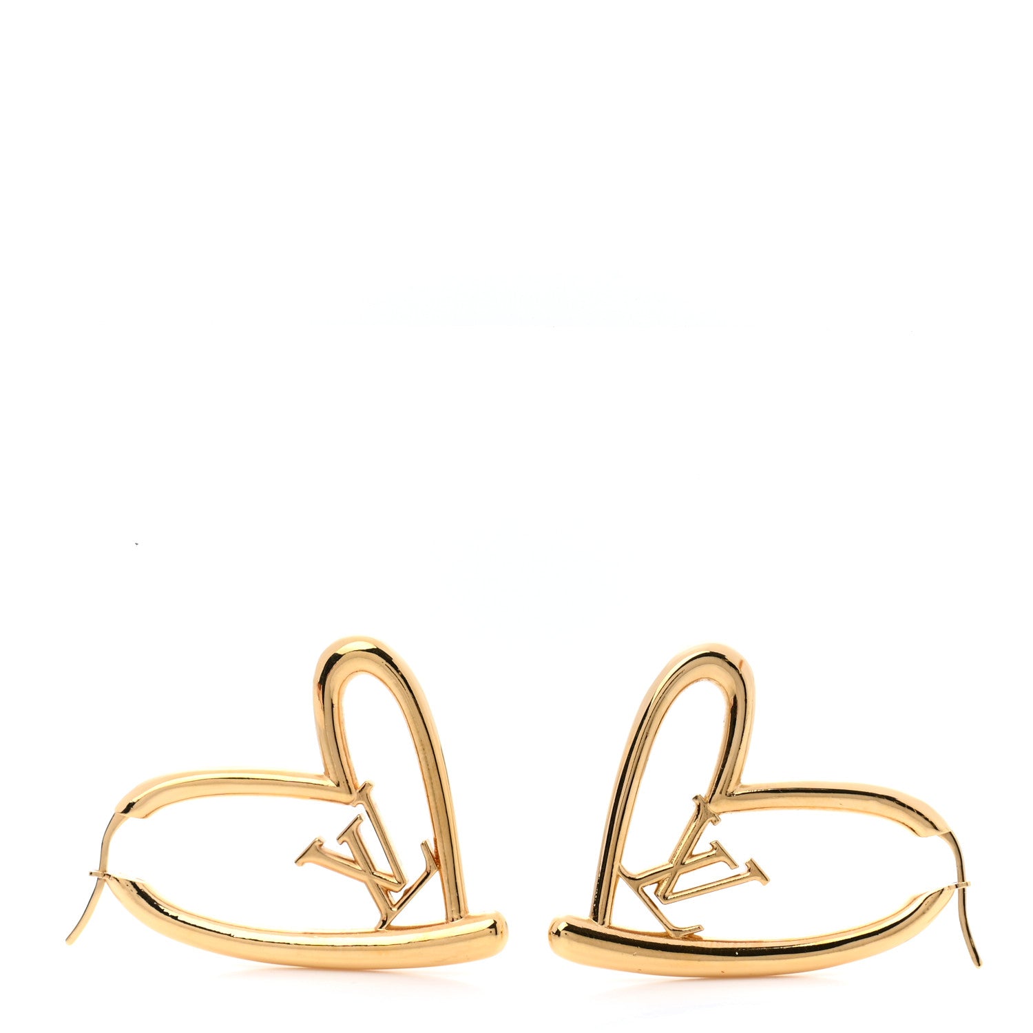 Louis Vuitton Metal Fall In Love Hoop Earrings GM Gold 1 of 5