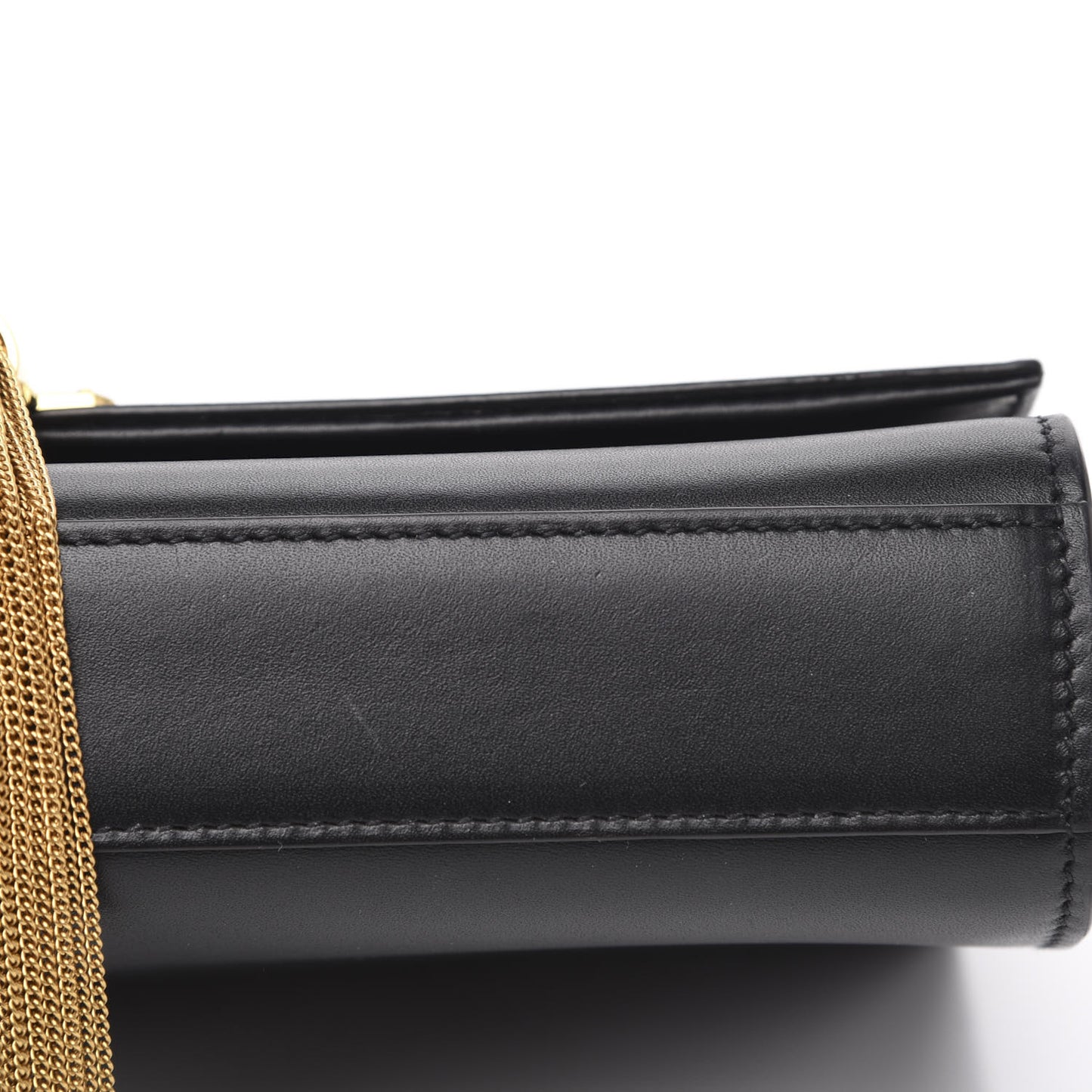 Smooth Calfskin Medium Classic Monogram Kate Tassel Satchel Black