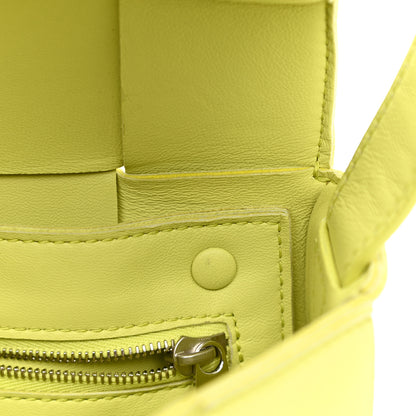 Bottega Veneta Lambskin Maxi Intrecciato Cassette Crossbody Bag Acid Kiwi 10 of 10